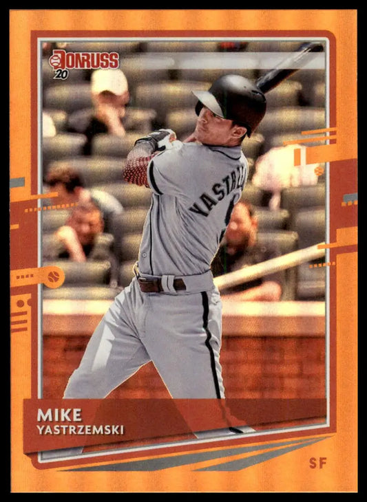 2020 Donruss - Holo Orange Mike Yastrzemski 209 San Francisco Giants NM - Baseball Card Single