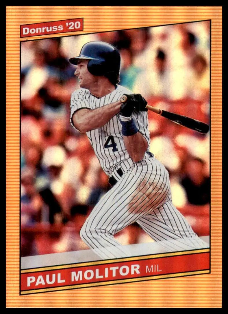 2020 Donruss - Holo Orange Paul Molitor 235 Milwaukee Brewers NM - Baseball Card Single