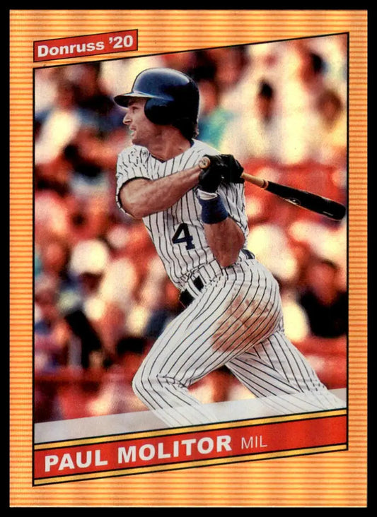 2020 Donruss - Holo Orange Paul Molitor 235 Milwaukee Brewers NM - Baseball Card Single