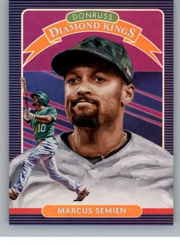 2020 Donruss Holo Purple Marcus Semien baseball card from the Holo Purple series