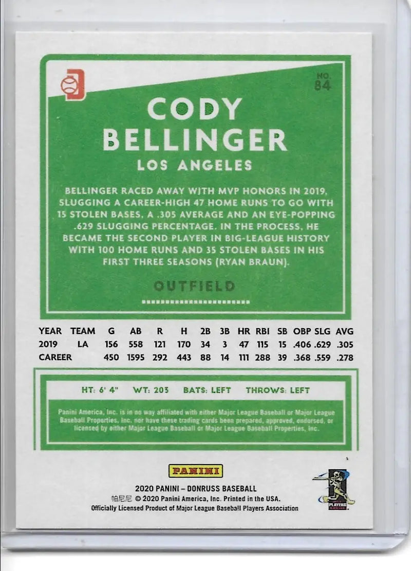 2020 Donruss Independence Day Cody Bellinger Name Variation #84 (793) - Baseball Card Single