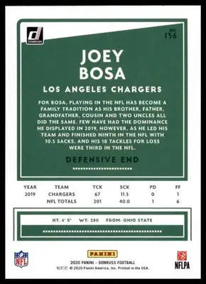 2020 Donruss Joey Bosa 136 Los Angeles Chargers - Football Card Single