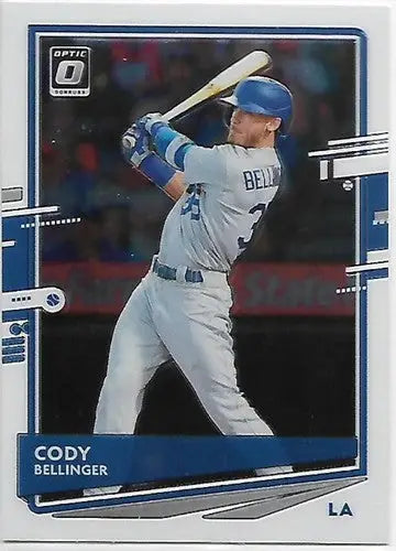 Cody Bellinger baseball card featuring original gloss from 2020 Donruss Optic set