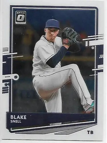 2020 Donruss Optic Blake Snell baseball card with original gloss Rays NM-MT