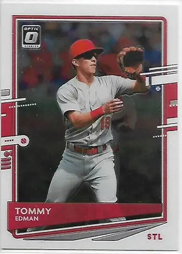 2020 Donruss Optic Tommy Edman baseball card with original gloss Cardinals listing