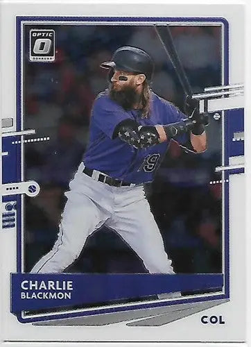 Original gloss Donruss Optic Charlie Blackmon baseball trading card Rockies 2020