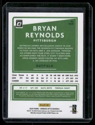 2020 Donruss Optic Bryan Reynolds #160 Baseball - Baseball Card Single