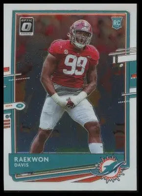 2020 Donruss Optic Raekwon Davis RC 134 Miami Dolphins