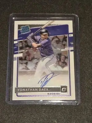 2020 Donruss Optic #RRS-YD Yonathan Daza Rated Rookies Signatures - Baseball Card Single