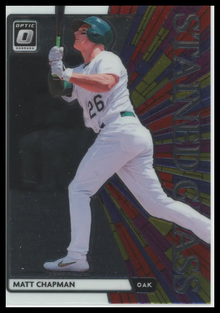 2020 Donruss Optic - Stained Glass Matt Chapman SG-10 Oakland Athletics NM - Baseball Card Single