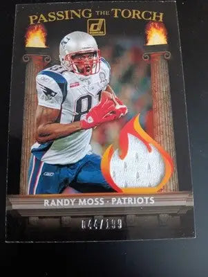 2020 Donruss Passing the Torch Jerseys - 44/199. Randy Moss! N. Harry. Patriots. - Football Card Single