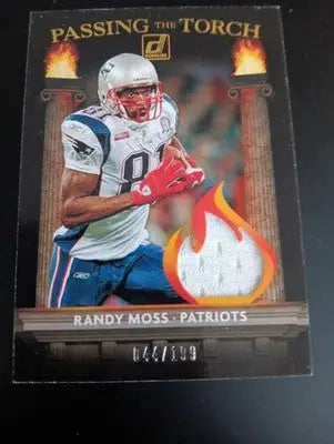 2020 Donruss Passing the Torch Jerseys - 44/199. Randy Moss! N. Harry. Patriots. - Football Card Single