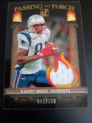 2020 Donruss Passing the Torch Jerseys - 44/199. Randy Moss! N. Harry. Patriots. - Football Card Single