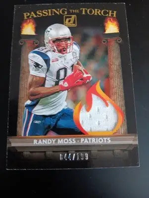 2020 Donruss Passing the Torch Jerseys - 44/199. Randy Moss! N. Harry. Patriots. - Football Card Single