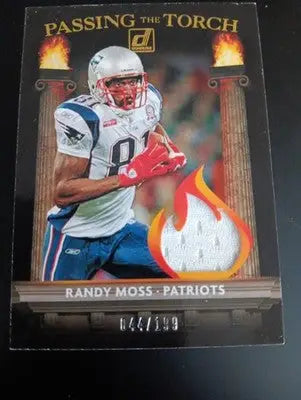 2020 Donruss Passing the Torch Jerseys - 44/199. Randy Moss! N. Harry. Patriots. - Football Card Single