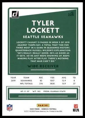 2020 Donruss Tyler Lockett 225 Seattle Seahawks - Football Card Single