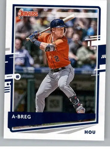Alex Bregman baseball card with original gloss from 2020 Donruss Variations series