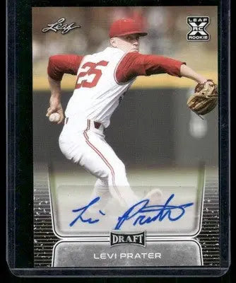 2020 Leaf Draft Levi Prater #BA-LP2 Auto RC Baseball - Baseball Card Single