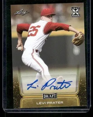 2020 Leaf Draft Levi Prater #BA-LP2 Autograph RC Baseball - Baseball Card Single