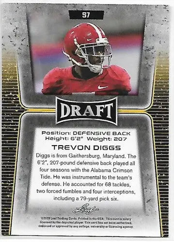 2020 Leaf Draft Red #57 Trevon Diggs NM-MT - Football Card Single