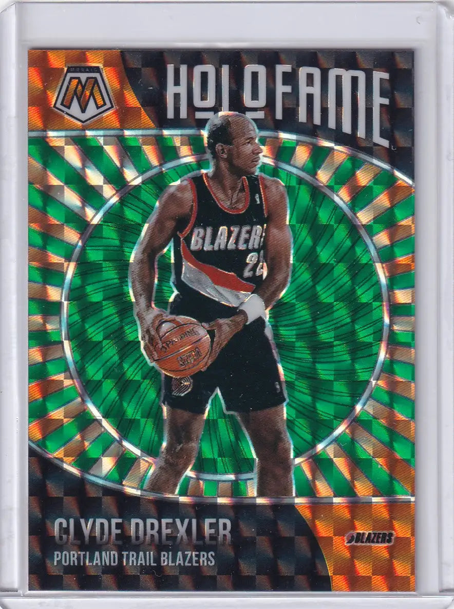 2020 MOSAIC #20 CLYDE DREXLER HOLO FAME- PORTLAND TRAIL BLAZZERS - Basketball Card Single