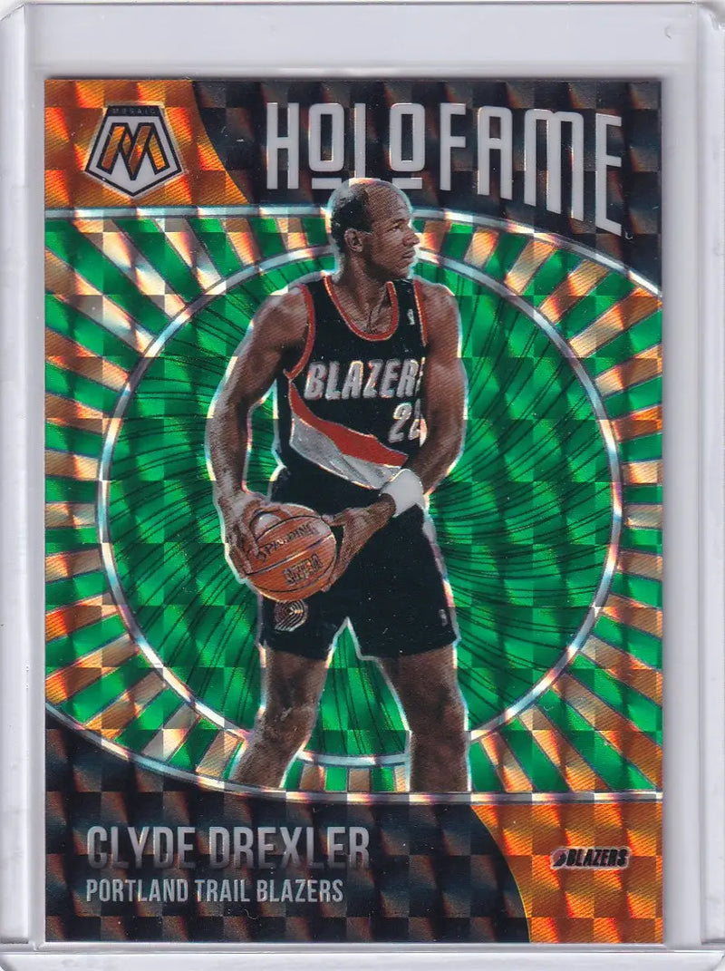 2020 MOSAIC #20 CLYDE DREXLER HOLO FAME- PORTLAND TRAIL BLAZZERS - Basketball Card Single