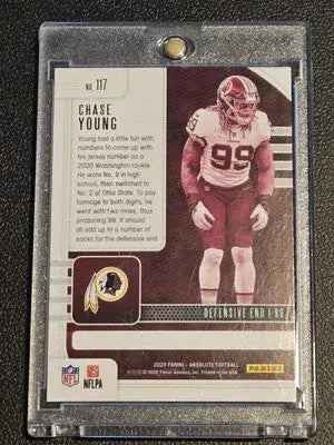 2020 Panini Absolute #117 Chase Young Spectrum Blue #/50 - Football Card Single