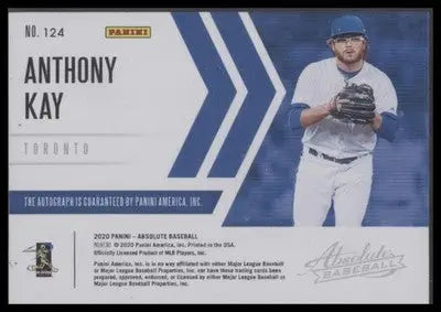 2020 Panini Absolute #124 Anthony Kay #/149 - Baseball Card Single