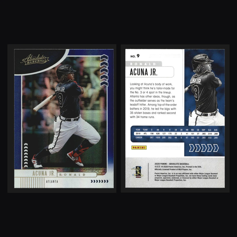 2020 Panini Absolute #9 Ronald Acuna Jr. Blue Spectrum Parallel Atlanta