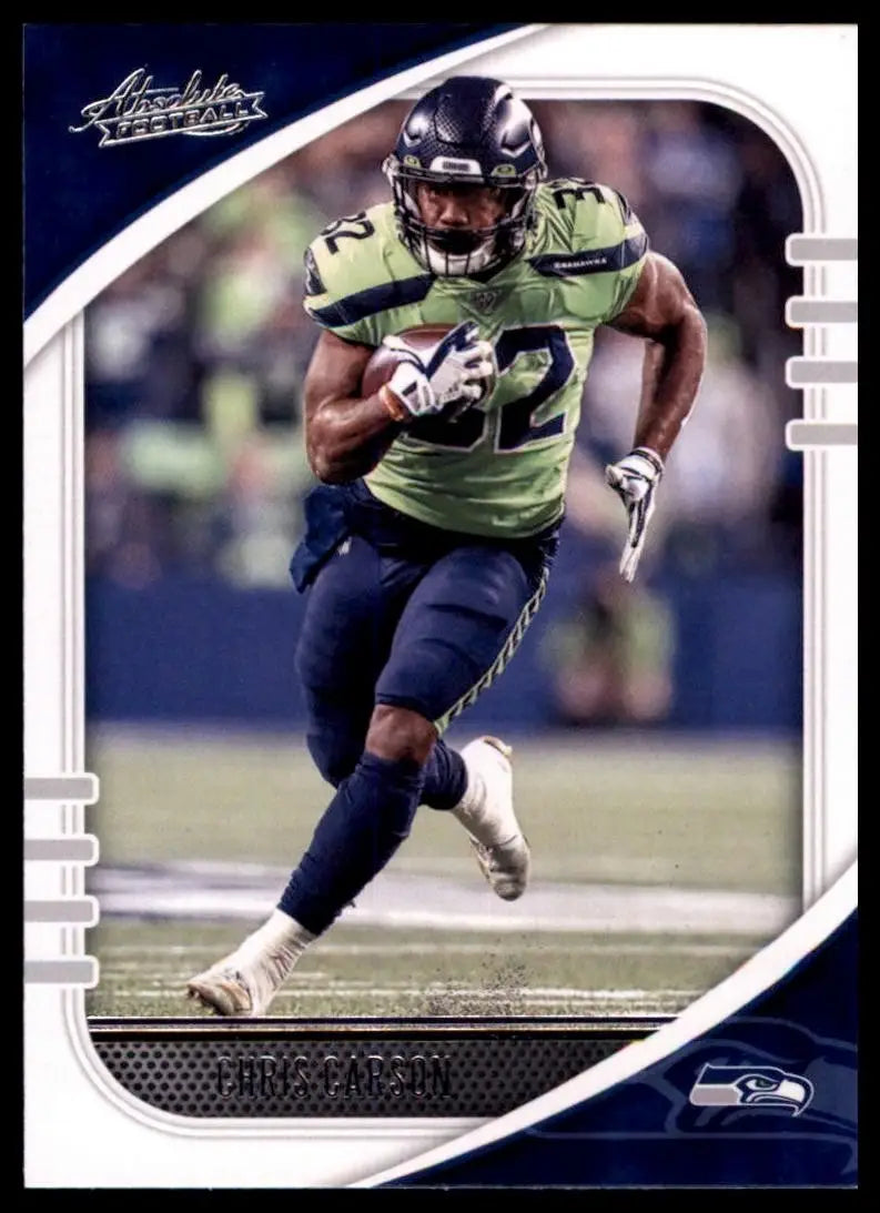 2020 Panini Absolute Chris Carson #82 Seattle Seahawks Football Card NFL Sports - Football Card Single