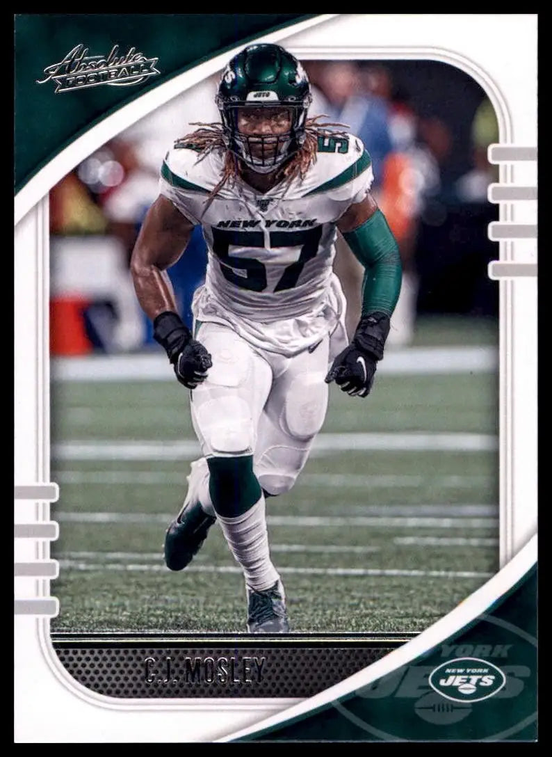 2020 Panini Absolute CJ Mosley #33 New York Jets Football Card NFL Sports - Football Card Single