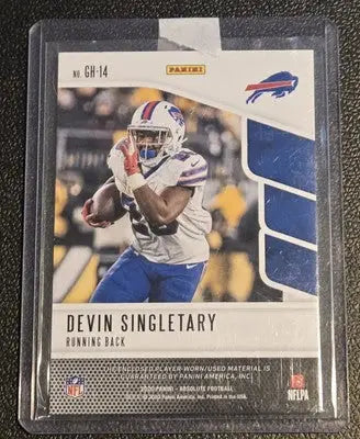 2020 Panini Absolute D.Singletary Ground Hoggs Materials 19/99 - Football Card Single