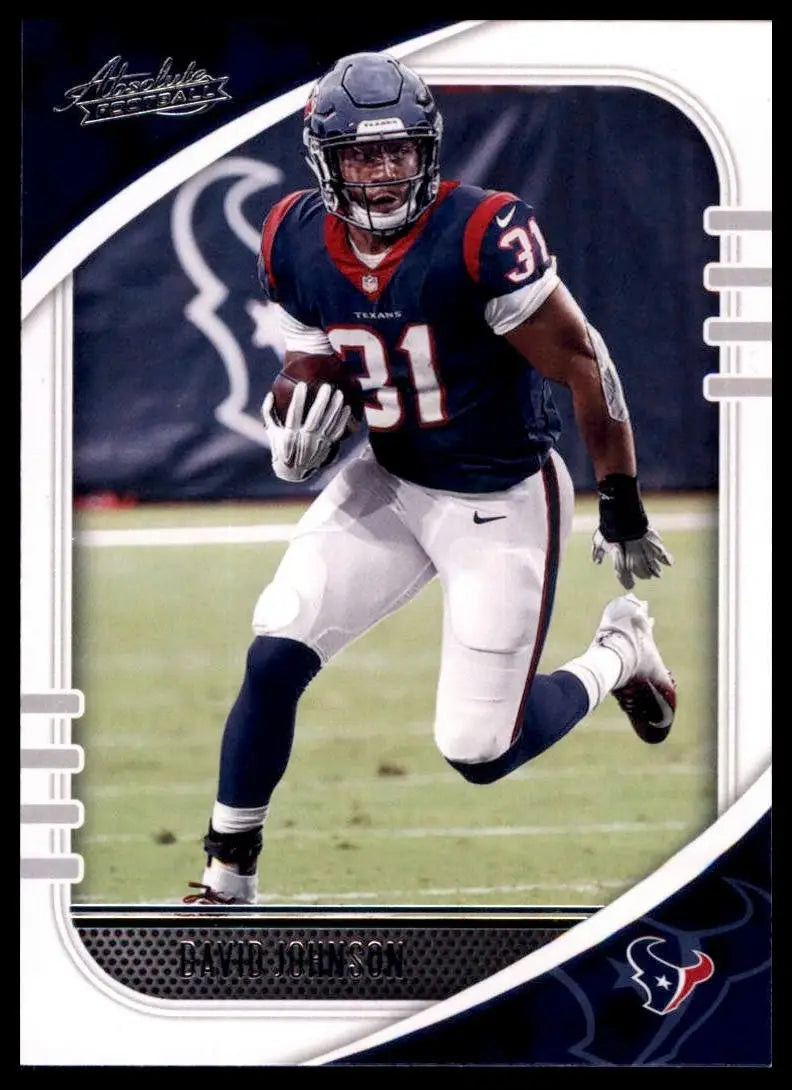 2020 Panini Absolute David Johnson #78 Houston Texans Football Card NFL Sports