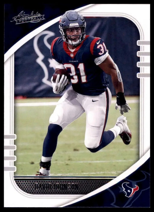 2020 Panini Absolute David Johnson #78 Houston Texans Football Card NFL Sports - Football Card Single