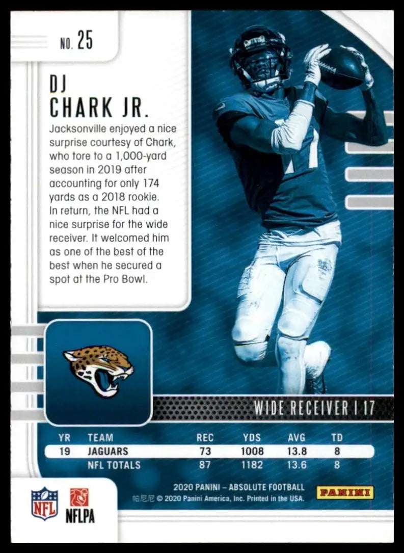 2020 Panini Absolute DJ Chark #25 Jacksonville Jaguars Football Card NFL Sports - Football Card Single