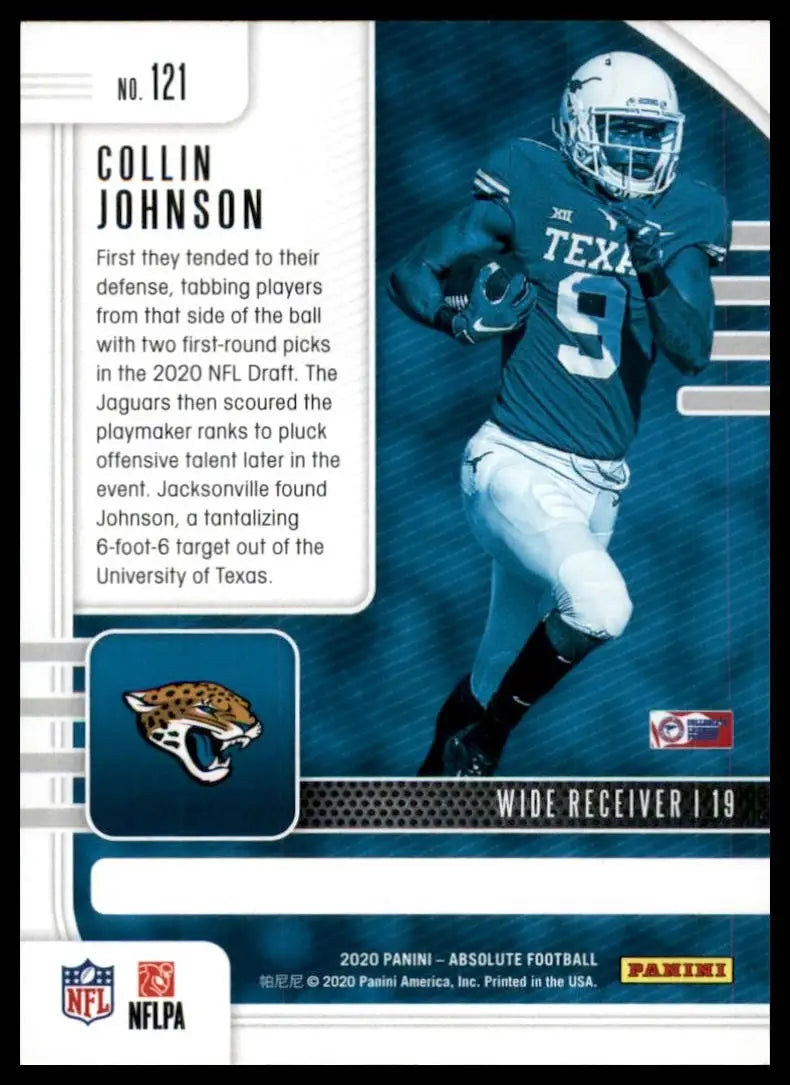 2020 Panini Absolute Green Rookie Collin Johnson #121 Jacksonville Jaguars NFL - Football Card Single