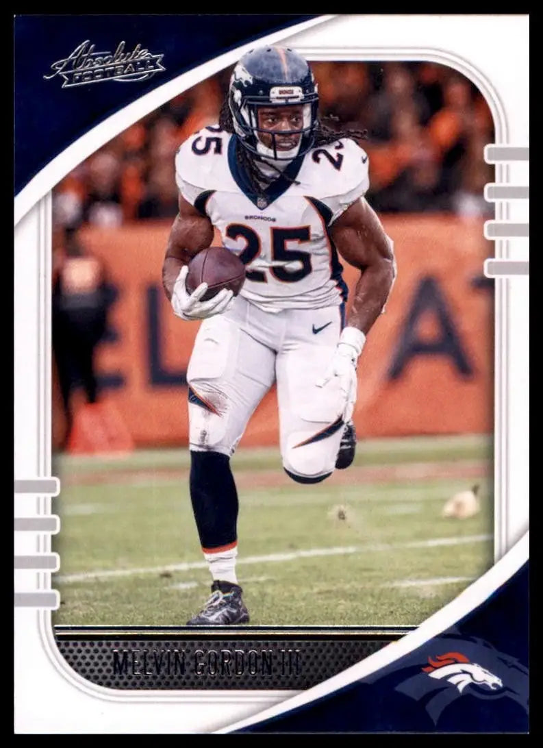 2020 Panini Absolute Melvin Gordon #44 Denver Broncos Football Card NFL Sports - Football Card Single