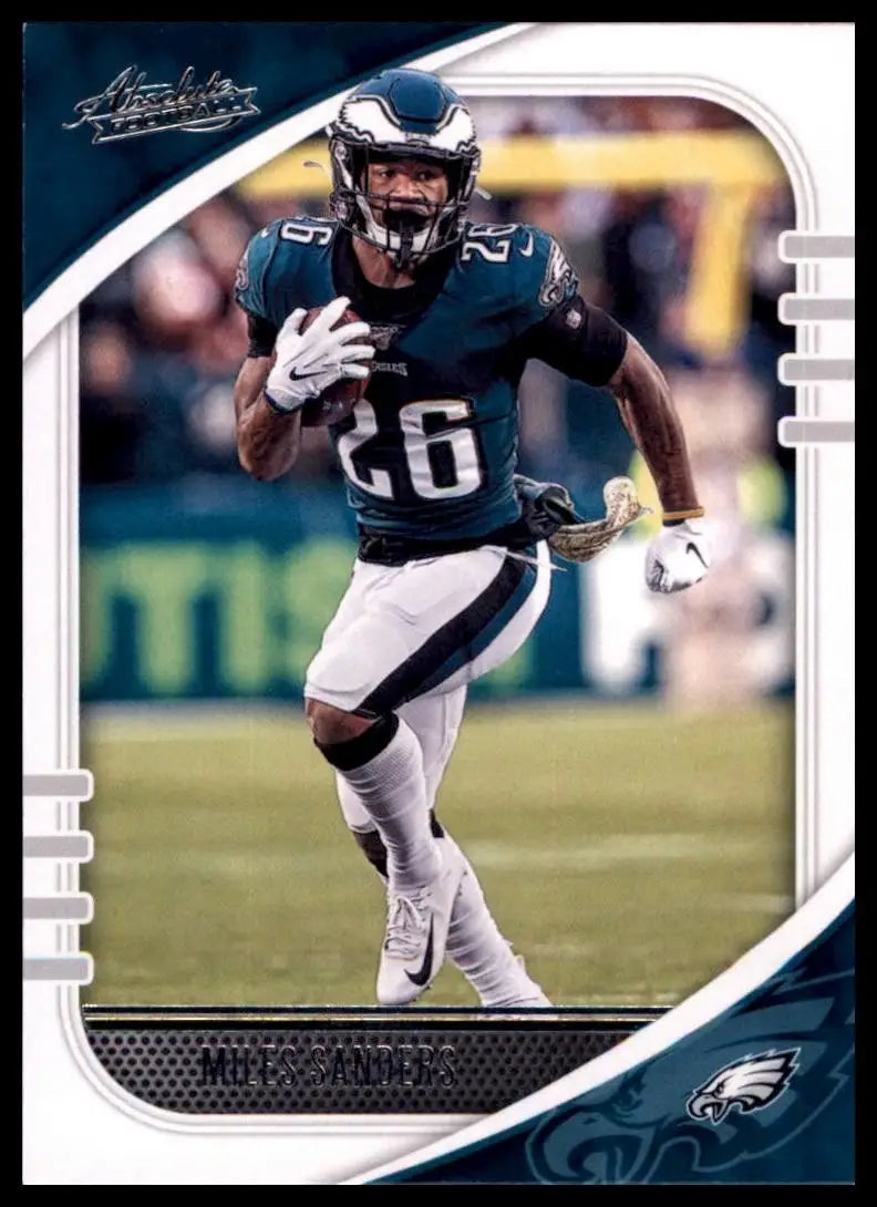 2020 Panini Absolute Miles Sanders #64 Philadelphia Eagles Football Card NFL - Football Card Single