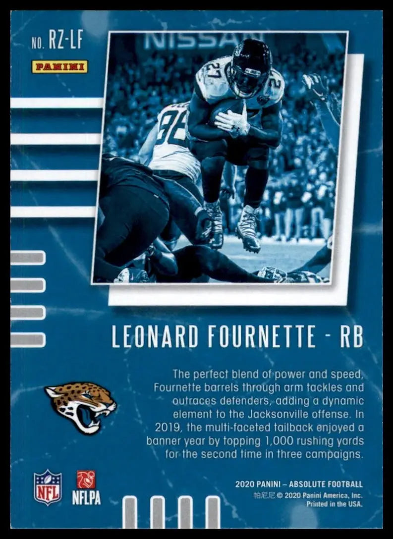 2020 Panini Absolute Red Zone Leonard Fournette #RZ-LF Jacksonville Jaguars Card - Football Card Single