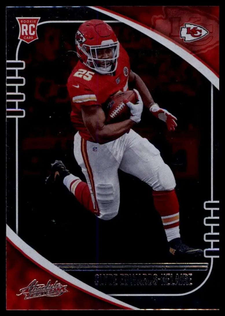 2020 Panini Absolute Rookie Clyde Edwards Helaire #118 Kansas City Chiefs Cards - Football Card Single