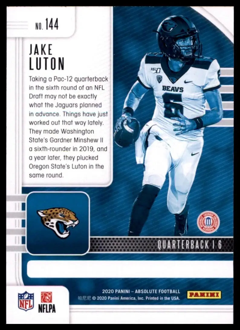 2020 Panini Absolute - Rookie Jake Luton #144 (RC) - Football Card Single