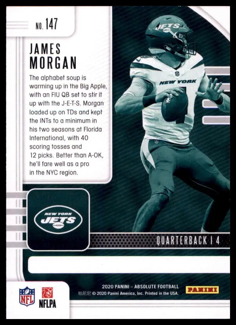 2020 Panini Absolute - Rookie James Morgan #147 Green (RC) - Football Card Single