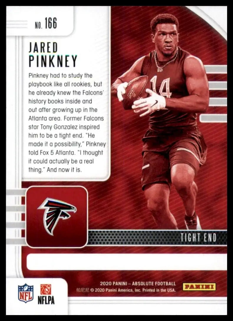 2020 Panini Absolute Rookie Jared Pinkney #166 Atlanta Falcons Football Card NFL