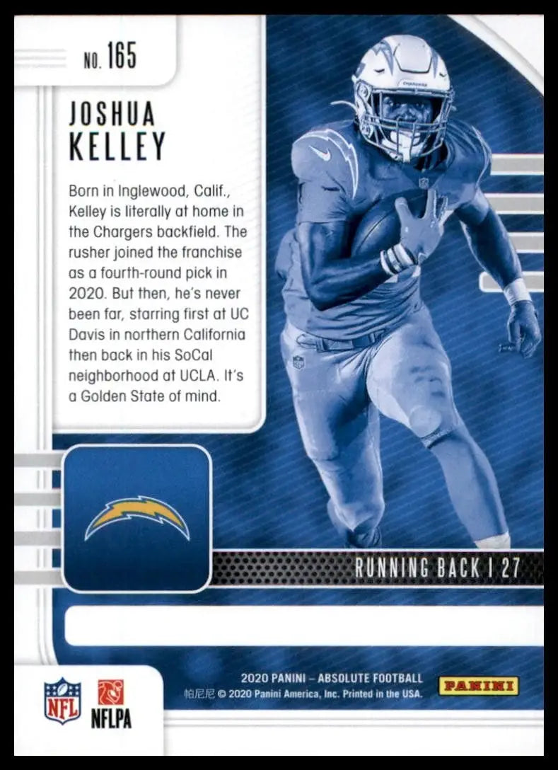2020 Panini Absolute Rookie Joshua Kelley #165 Los Angeles Chargers Football NFL - Football Card Single