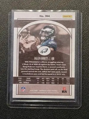 2020 Panini Chronicles #204 Jalen Hurts Legacy Update Rookies - Football Card Single