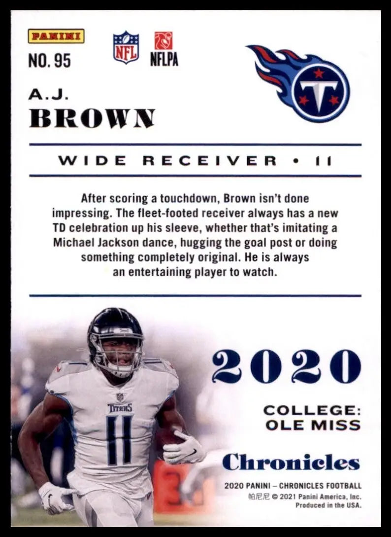 2020 Panini Chronicles - A.J. Brown #95 - Football Card Single