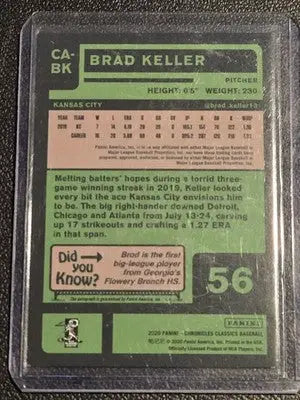 2020 Panini Chronicles #CA-BK Brad Keller Classics Autographs Red #/50 - Baseball Card Single