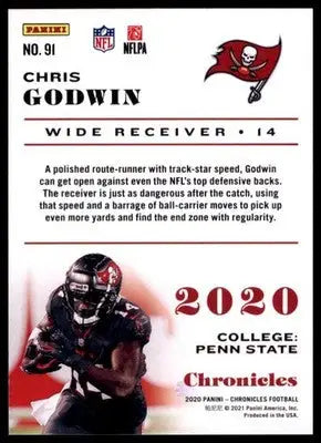 2020 Panini Chronicles Chris Godwin 91 Tampa Bay Buccaneers - Football Card Single
