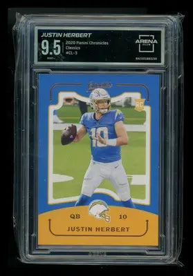 2020 Panini Chronicles Classics Justin Herbert #CL-3 RC Football Arena Club 9.5 - Football Card Single