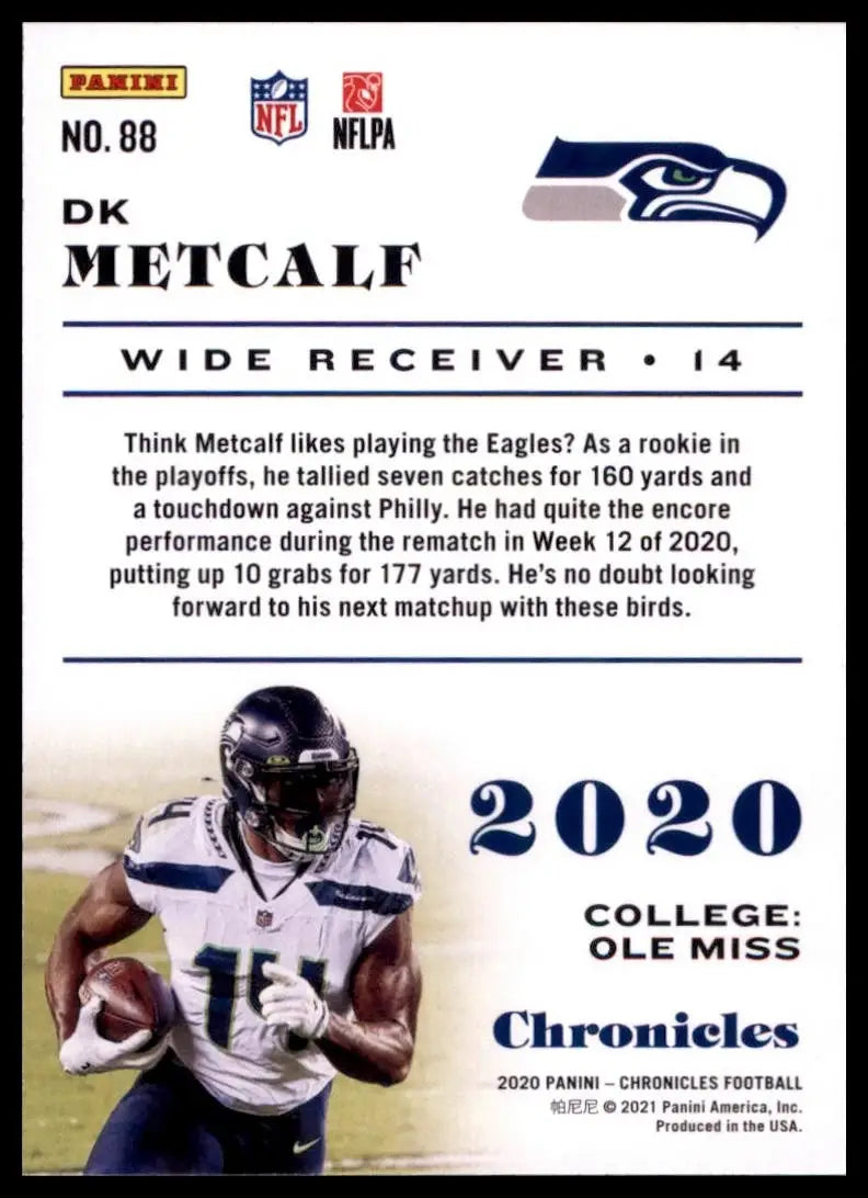 2020 Panini Chronicles - DK Metcalf #88 - Football Card Single